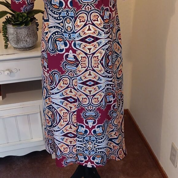 Shelby and Palmer Paisley Textured Soft Knit Dress. Boho. Arty. - Picture 8 of 12